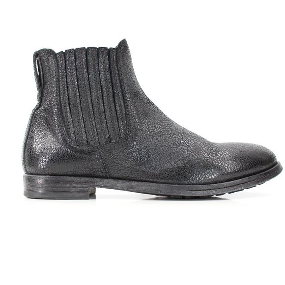Moma Black Leather Chelsea Boots Round Toe Handmade Goodyear Welt - Picture 6 of 15